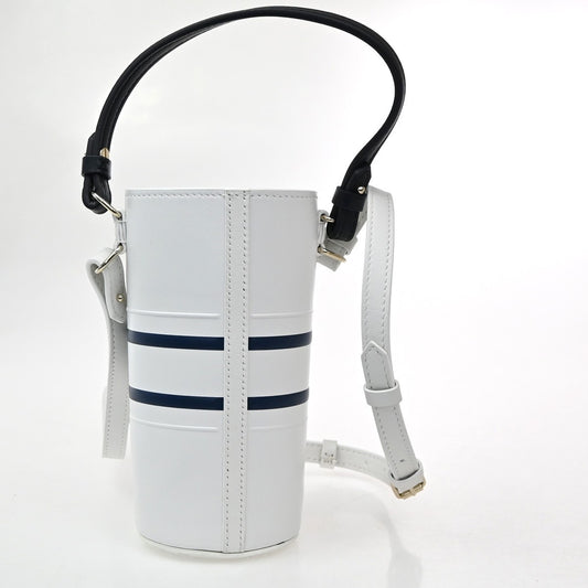 Christian Dior Vibe Bottle Holder Printed Leather, White, Leather, Shoulder Bag