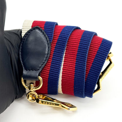 Gucci Sylvie Top Handle Leather, Black, Leather, Handbag