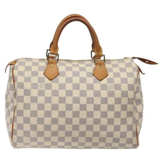 Louis Vuitton Speedy 30, White, Canvas, handbag