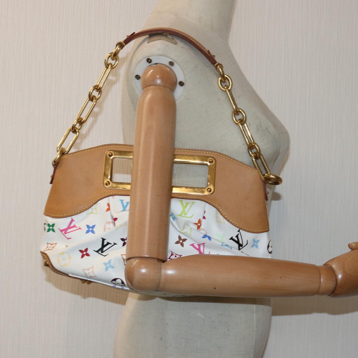 Louis Vuitton Judy, White, Canvas, handbag