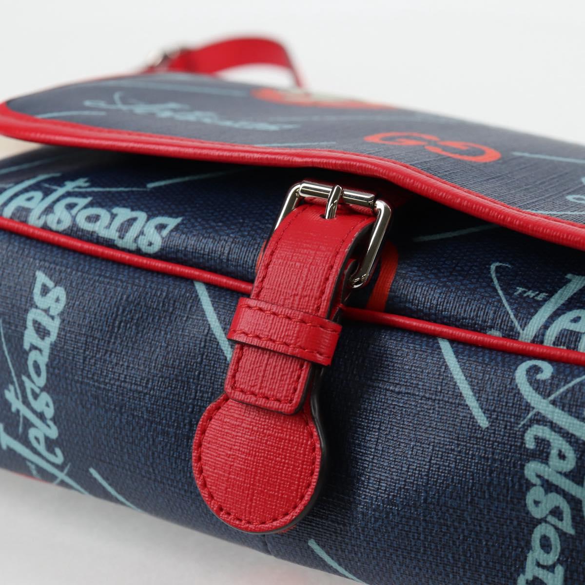 Gucci, Blue, Canvas, shoulder