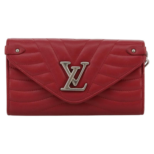 Louis Vuitton New Wave, Red, Leather, wallet