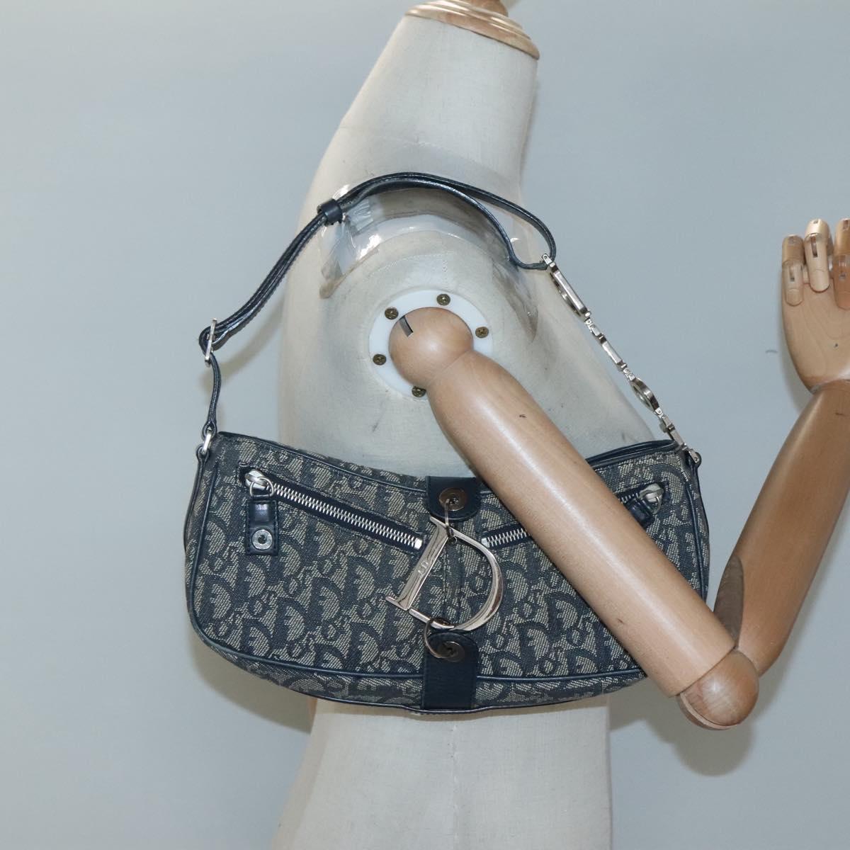Dior Saddle, Navy, Canvas, shoulder