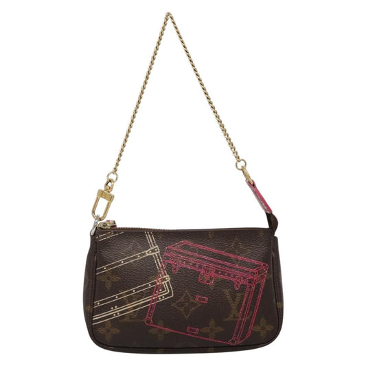 Louis Vuitton Mini Pochette Accessoires, Brown, Canvas, clutch