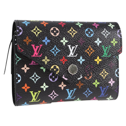 Louis Vuitton Victorine, Black, Canvas, wallet