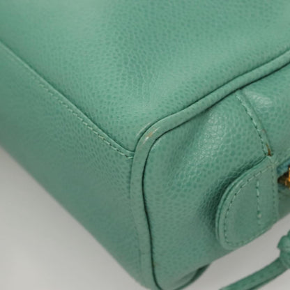 Chanel Coco Mark, Green, Leather, clutch