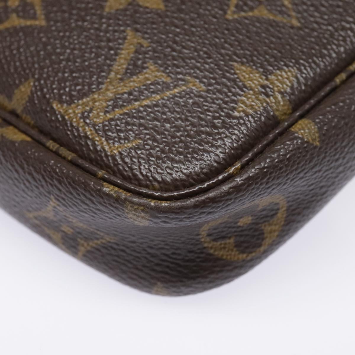 Louis Vuitton Pochette Accessoire, Brown, Canvas, clutch