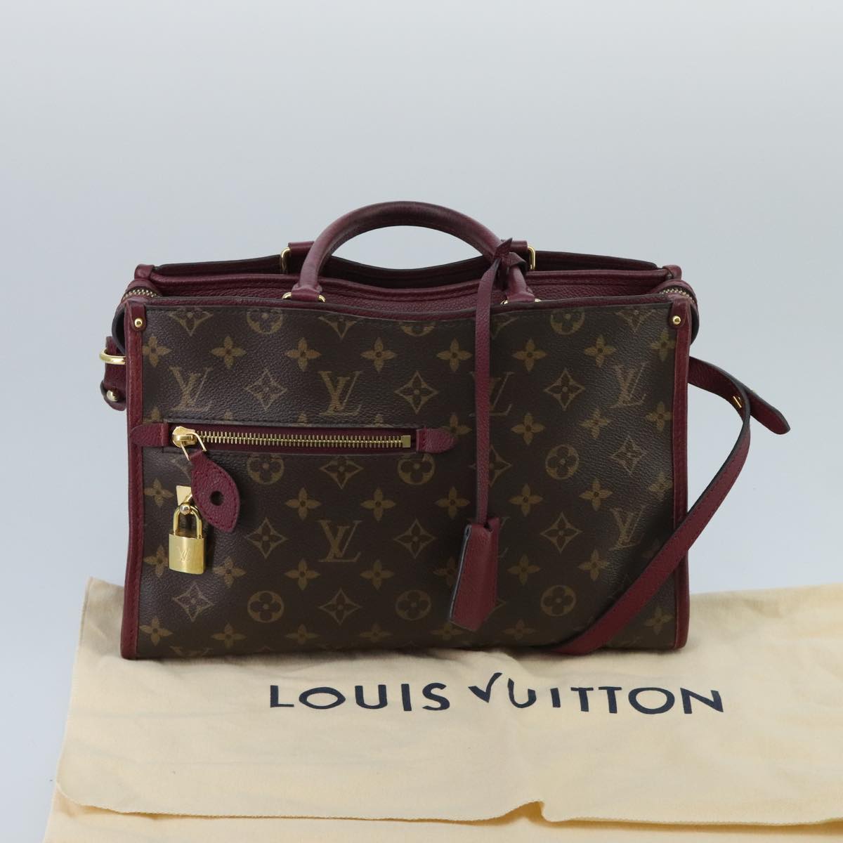 Louis Vuitton Popincourt, Brown, Canvas, handbag