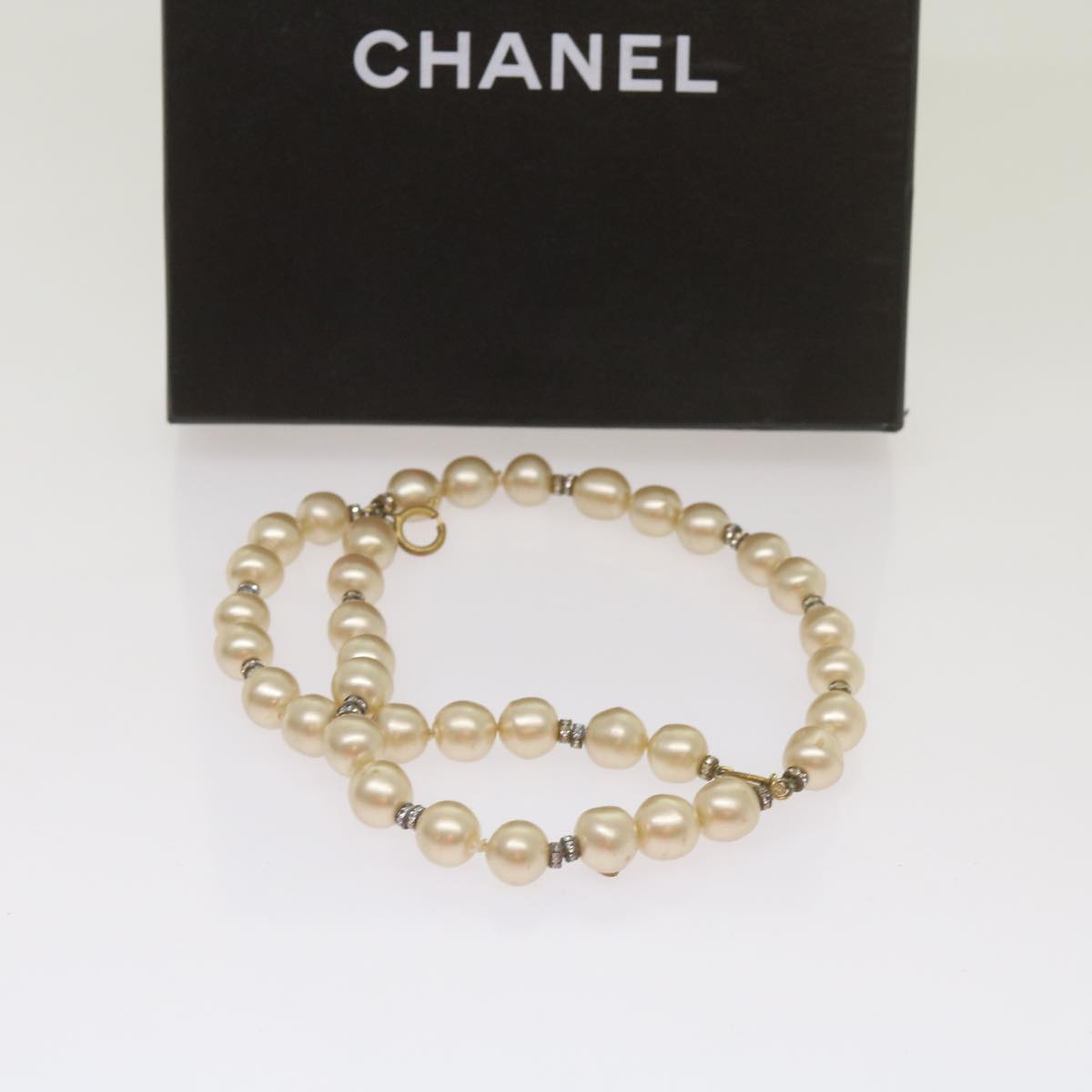 Chanel Coco Mark, White, Metal, bracelet