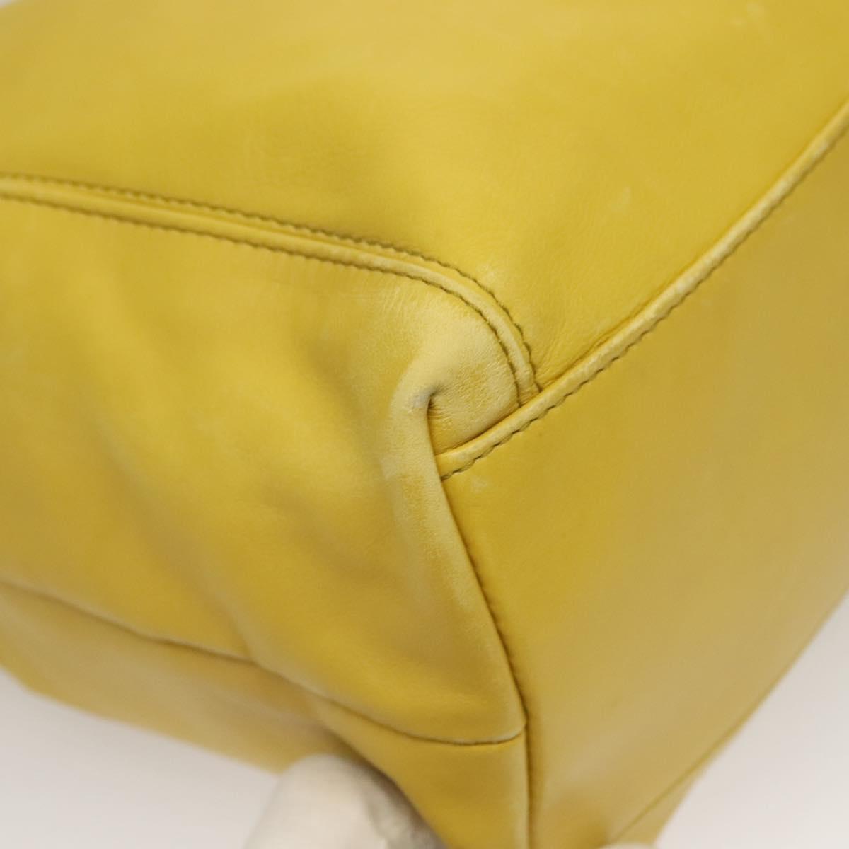 Chanel Coco Mark, Yellow, Leather, shoulder