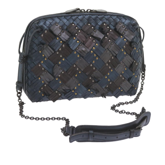 Bottega Veneta Intrecciato, Black, Leather, shoulder