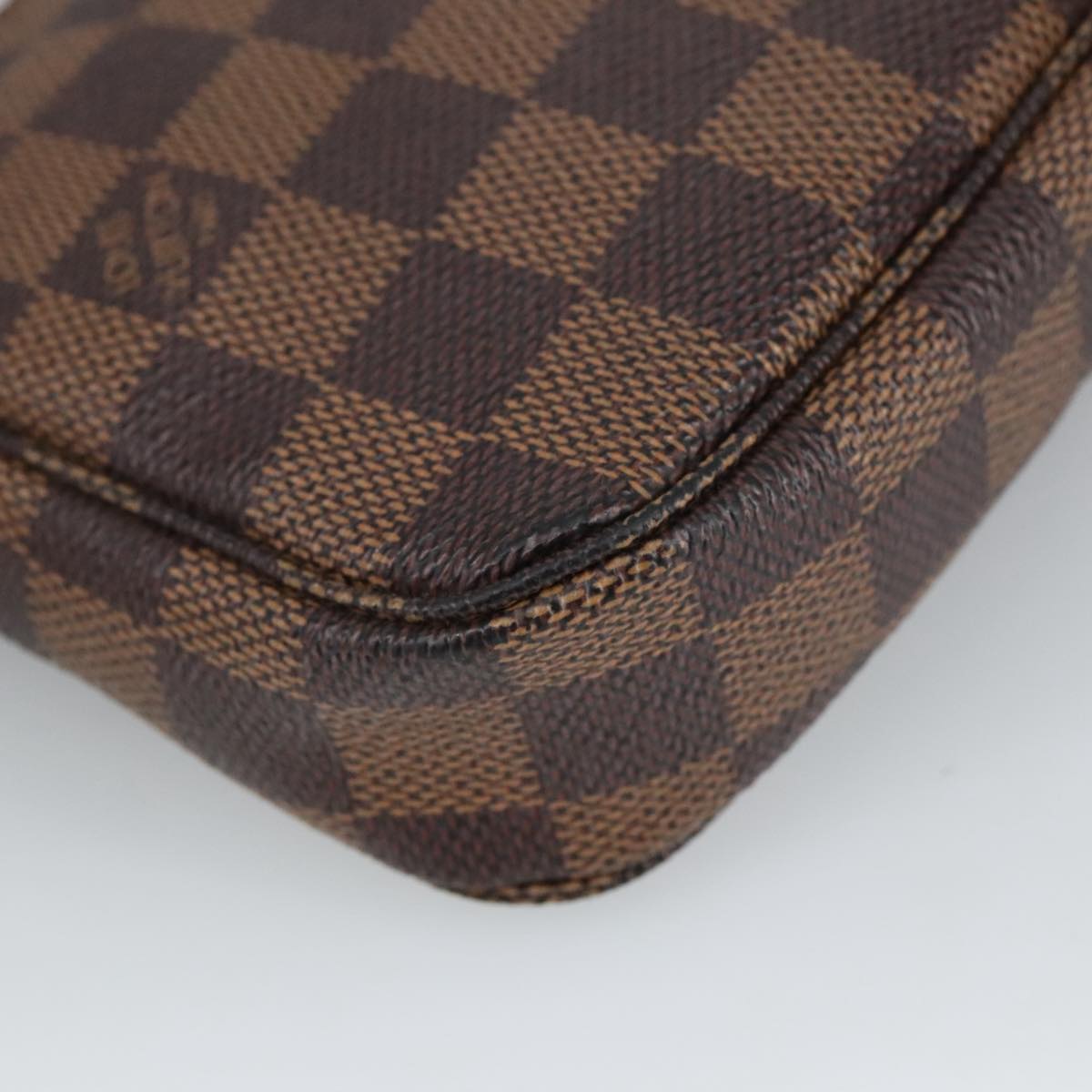 Louis Vuitton Pochette Accessoire, Brown, Canvas, clutch