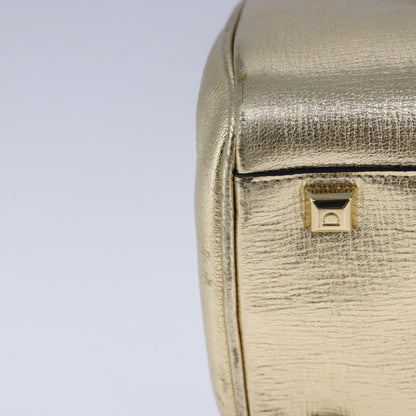 Salvatore Ferragamo Gancini, Gold, Leather, handbag