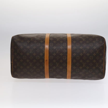 Louis Vuitton Keepall 55, Brown, Canvas, travel