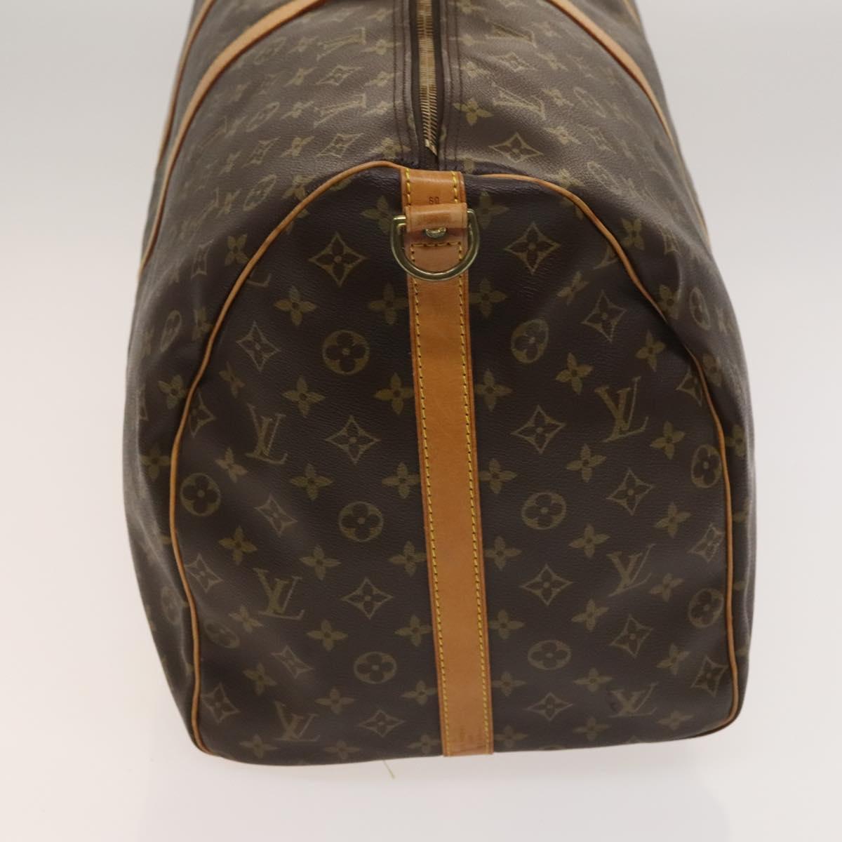 Louis Vuitton Keepall Bandoulière 60, Brown, Canvas, travel