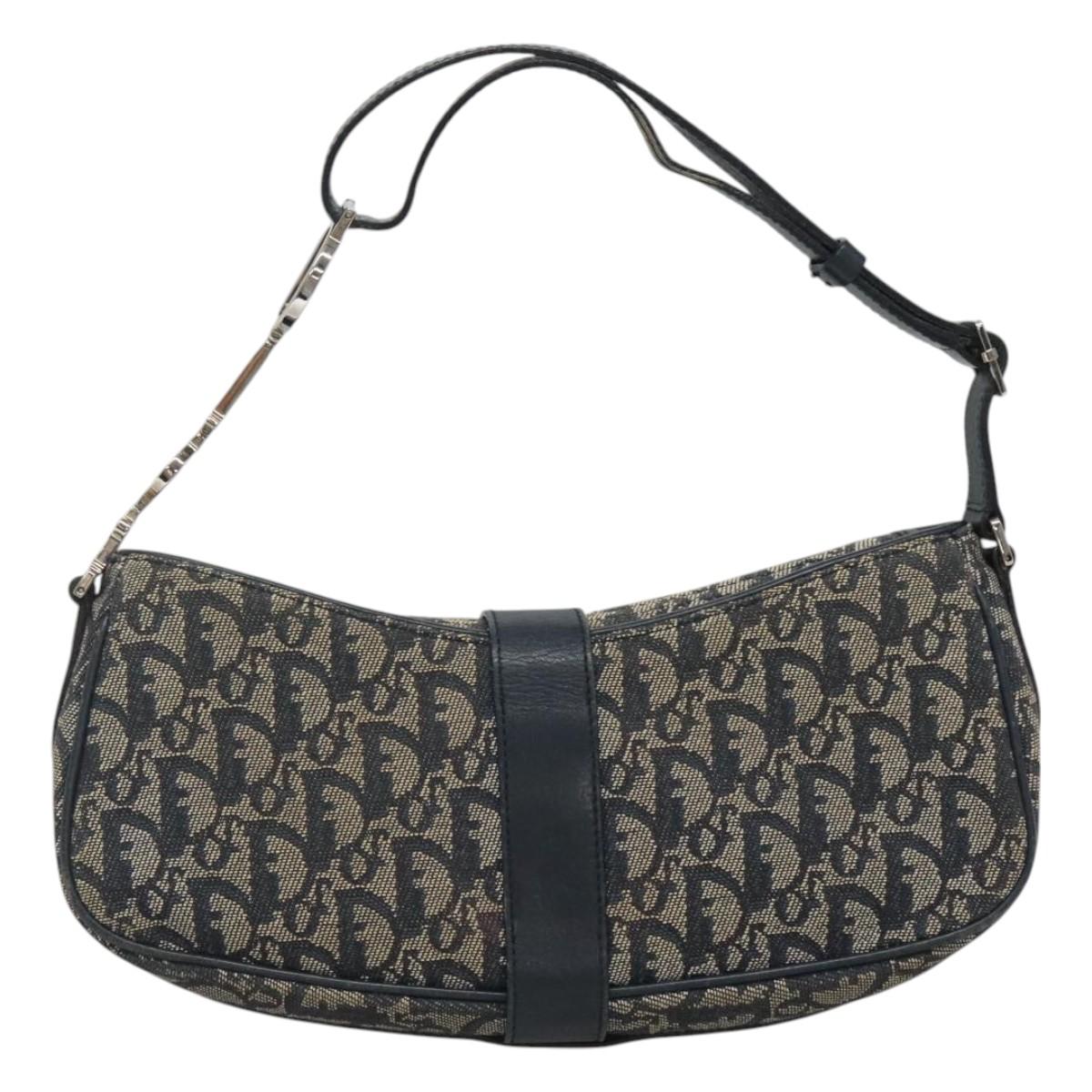 Dior Saddle, Navy, Canvas, shoulder