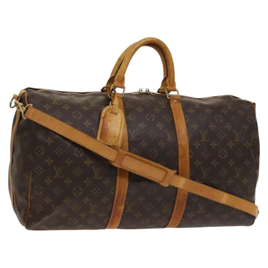 Louis Vuitton Keepall Bandouliere 50, Brown, Canvas, travel