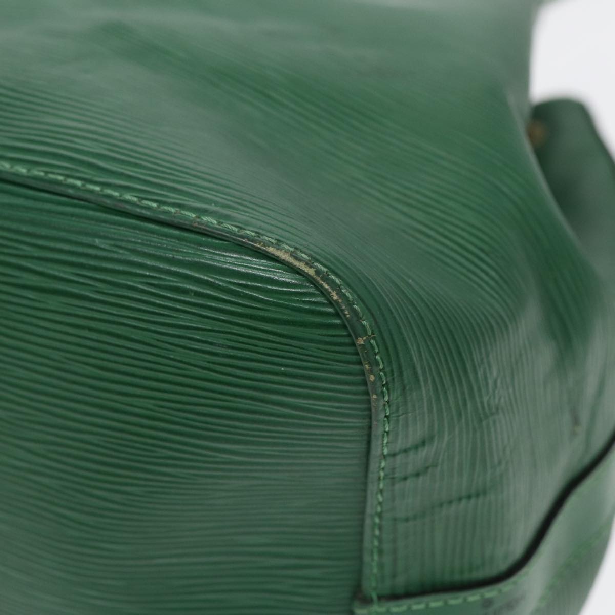 Louis Vuitton Noé PM, Green, Leather, shoulder