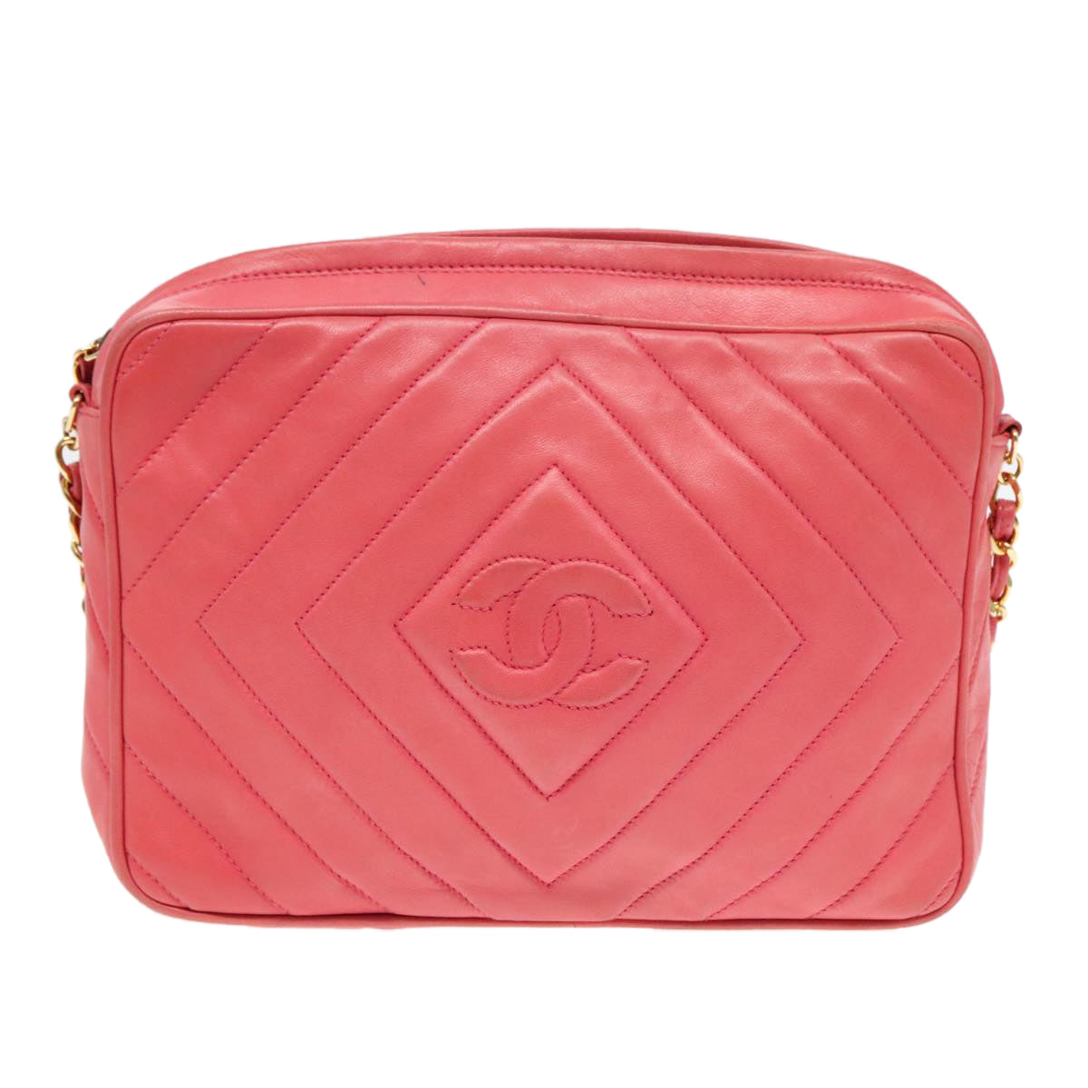 Chanel Camera, Pink, Leather, shoulder