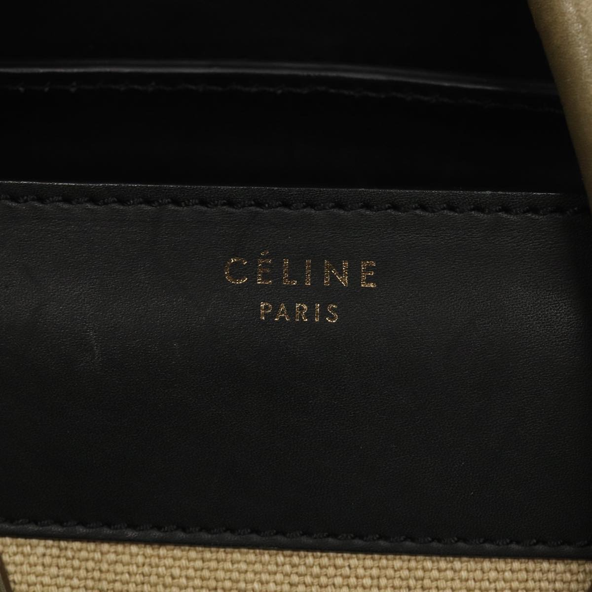 Céline Luggage, Beige, Canvas, handbag