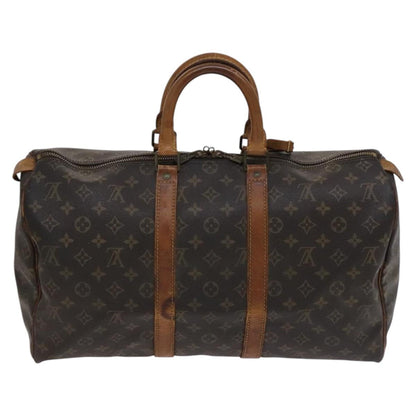 Louis Vuitton Keepall 45, Brown, Canvas, travel