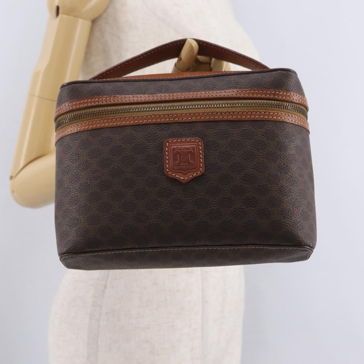 Celine Macadam Vanity Canvas, Brown, Canvas, Clutch