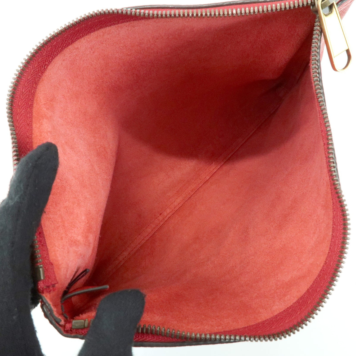 Gucci Logo Portfolio Printed Leather, Red, Leather, Clutch