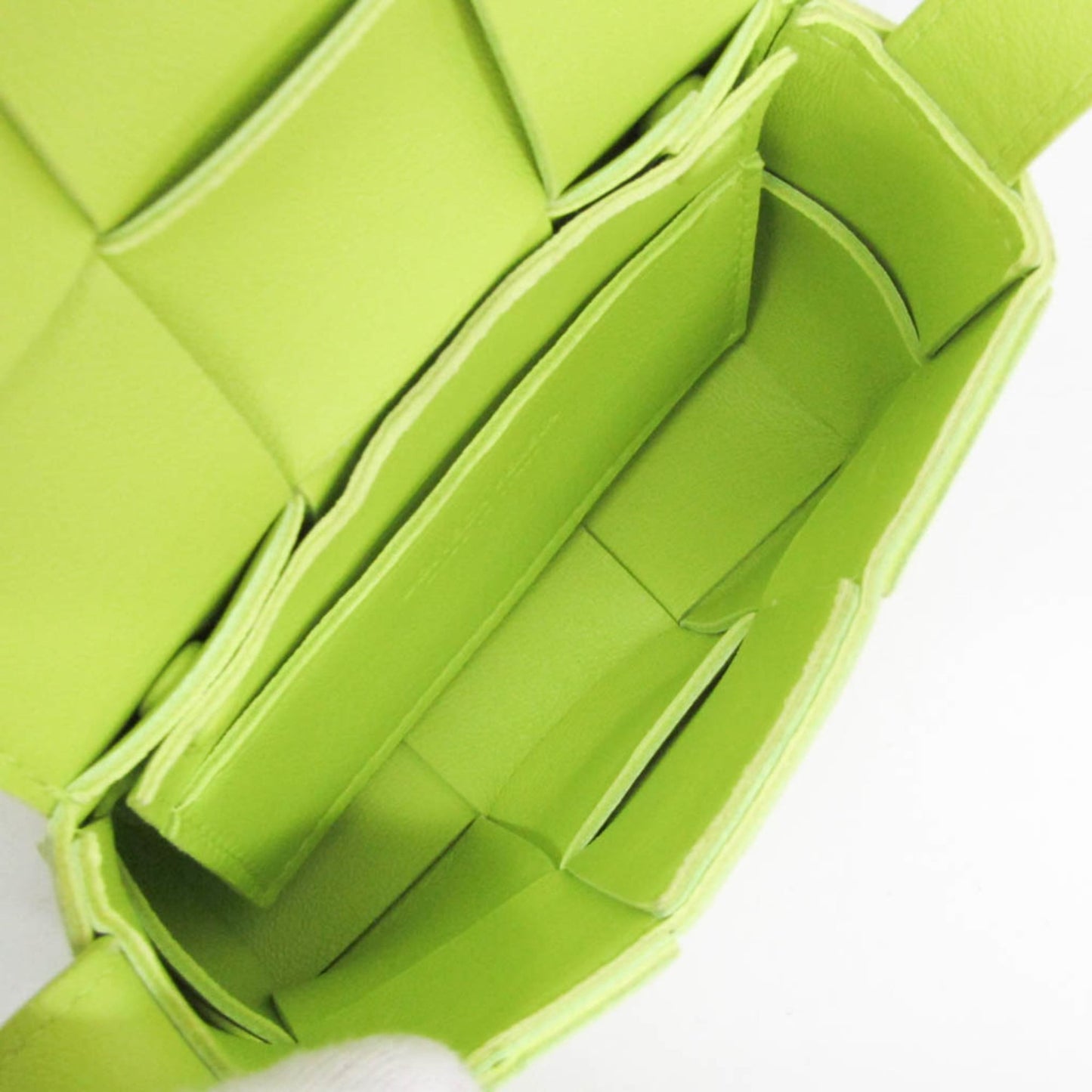 Bottega Veneta Cassette Maxi Intrecciato Leather, Green, Leather, Clutch