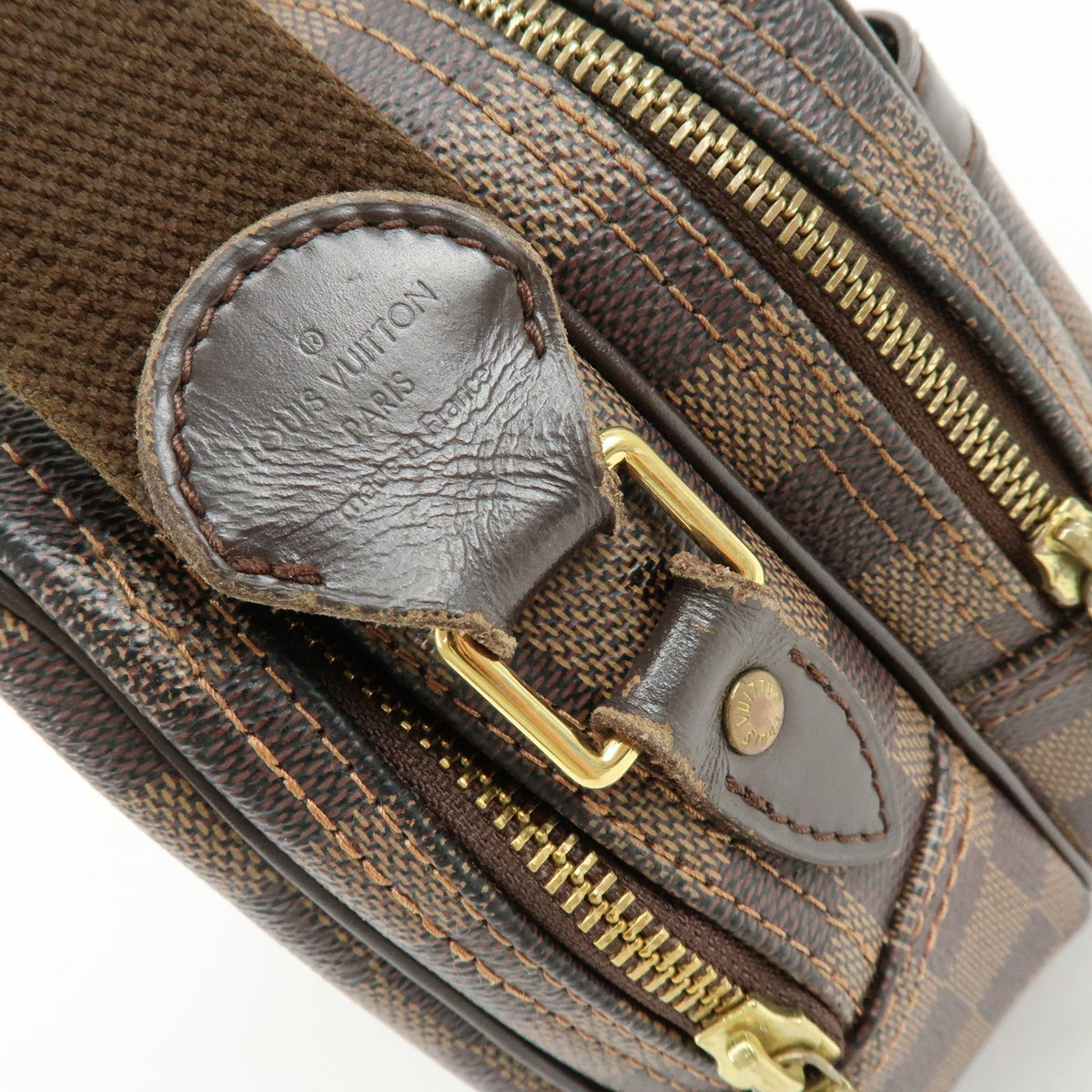 Louis Vuitton Reporter Damier, Brown, Canvas, Shoulder Bag