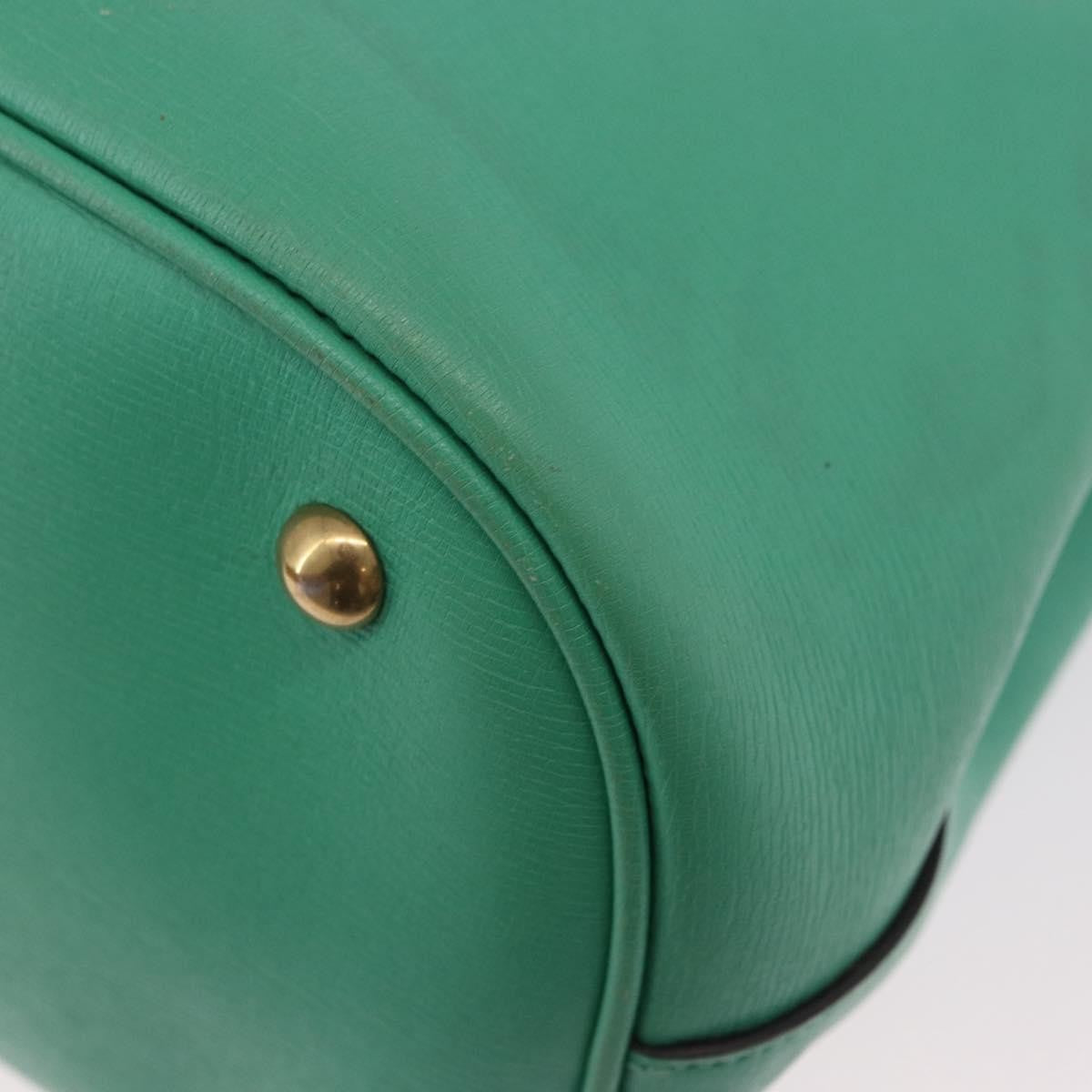 Gucci Bright Bit Convertible Leather, Green, Leather, Tote Bag