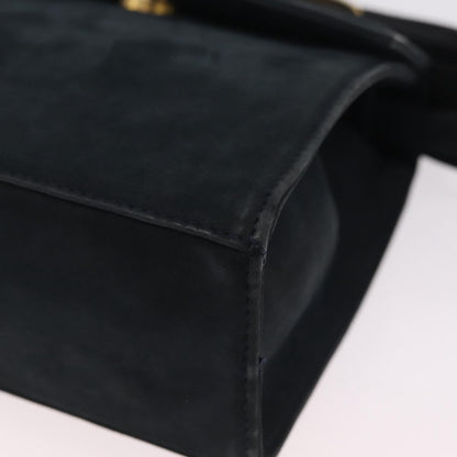 Salvatore Ferragamo Vala Suede, Navy, Suede, Shoulder Bag