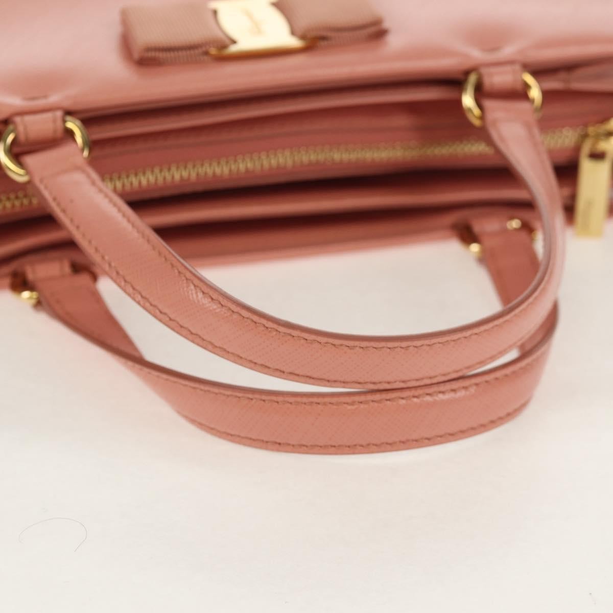 Salvatore Ferragamo Vala Leather, Pink, Leather, Handbag