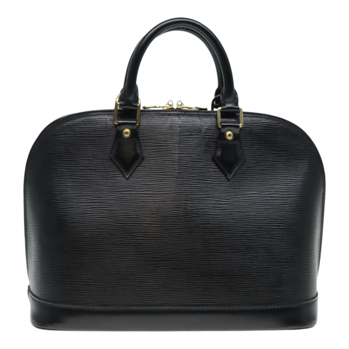 Louis Vuitton Alma, Black, Leather, handbag