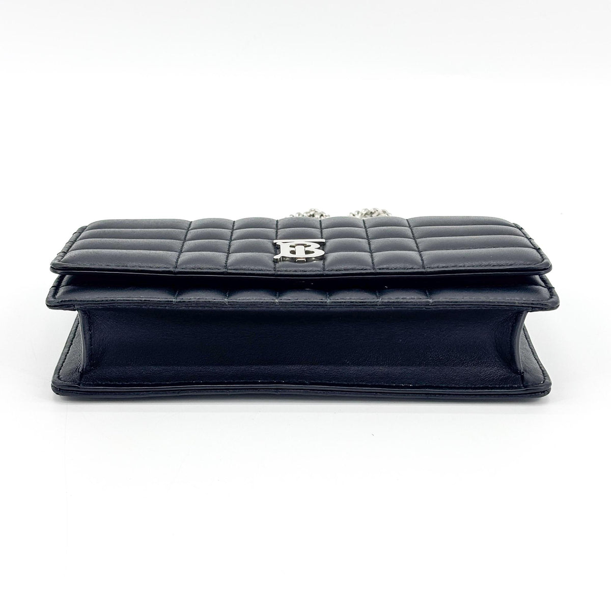 Burberry Lola Quilted Lambskin, Navy, Leather, Shoulder Bag
