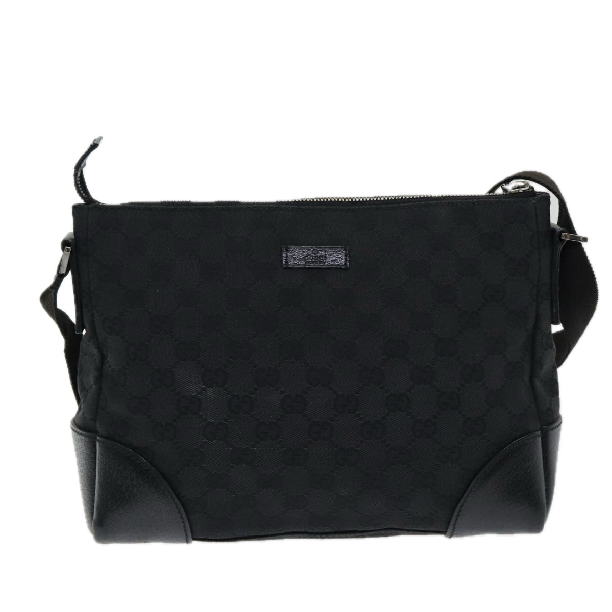 Gucci GG canvas, Black, Canvas, shoulder