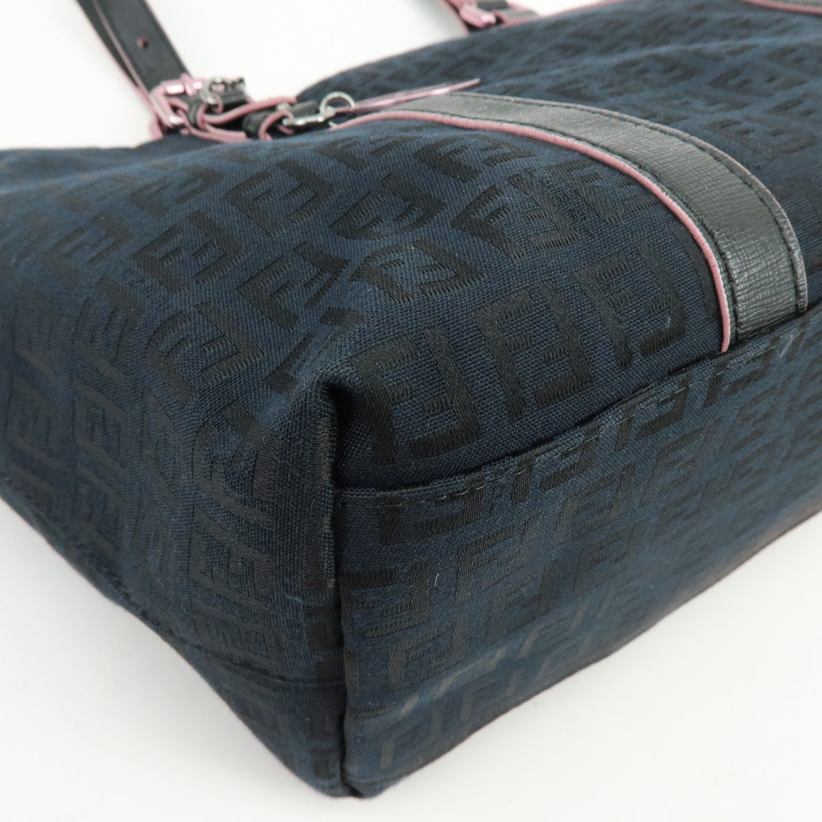 Fendi Superstar Zucchino Canvas, Black, Canvas, Tote Bag