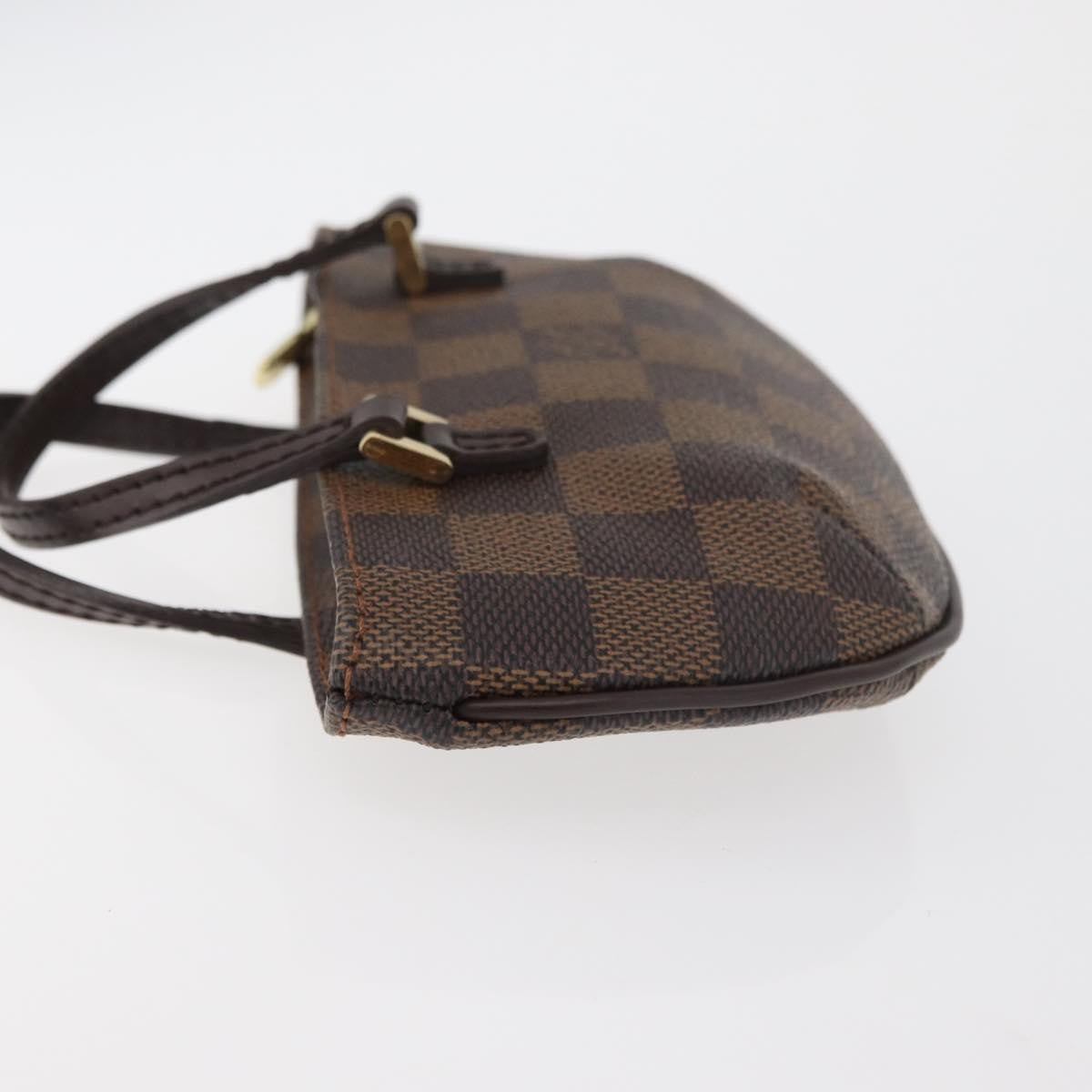 Louis Vuitton Manosque Pochette Damier, Brown, Canvas, Clutch