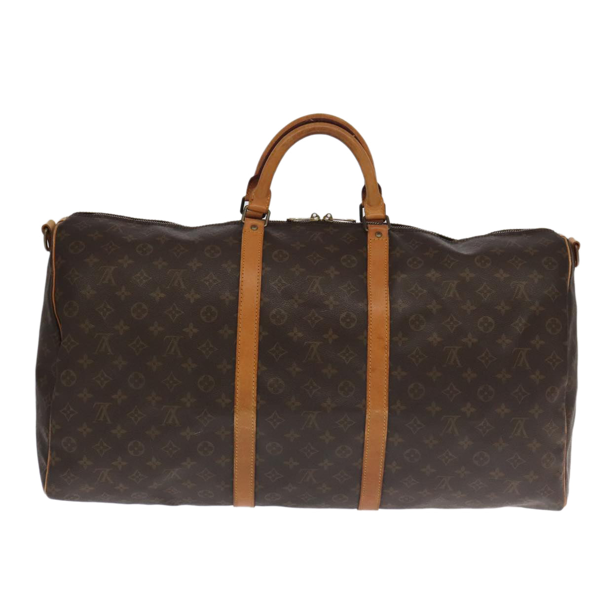 Louis Vuitton Keepall Bandoulière 60, Brown, Canvas, travel