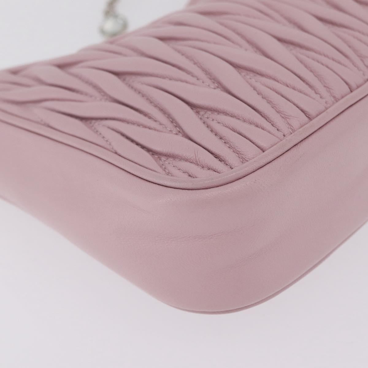 Miu Miu Shoulder Matelasse Leather, Pink, Leather, Shoulder Bag