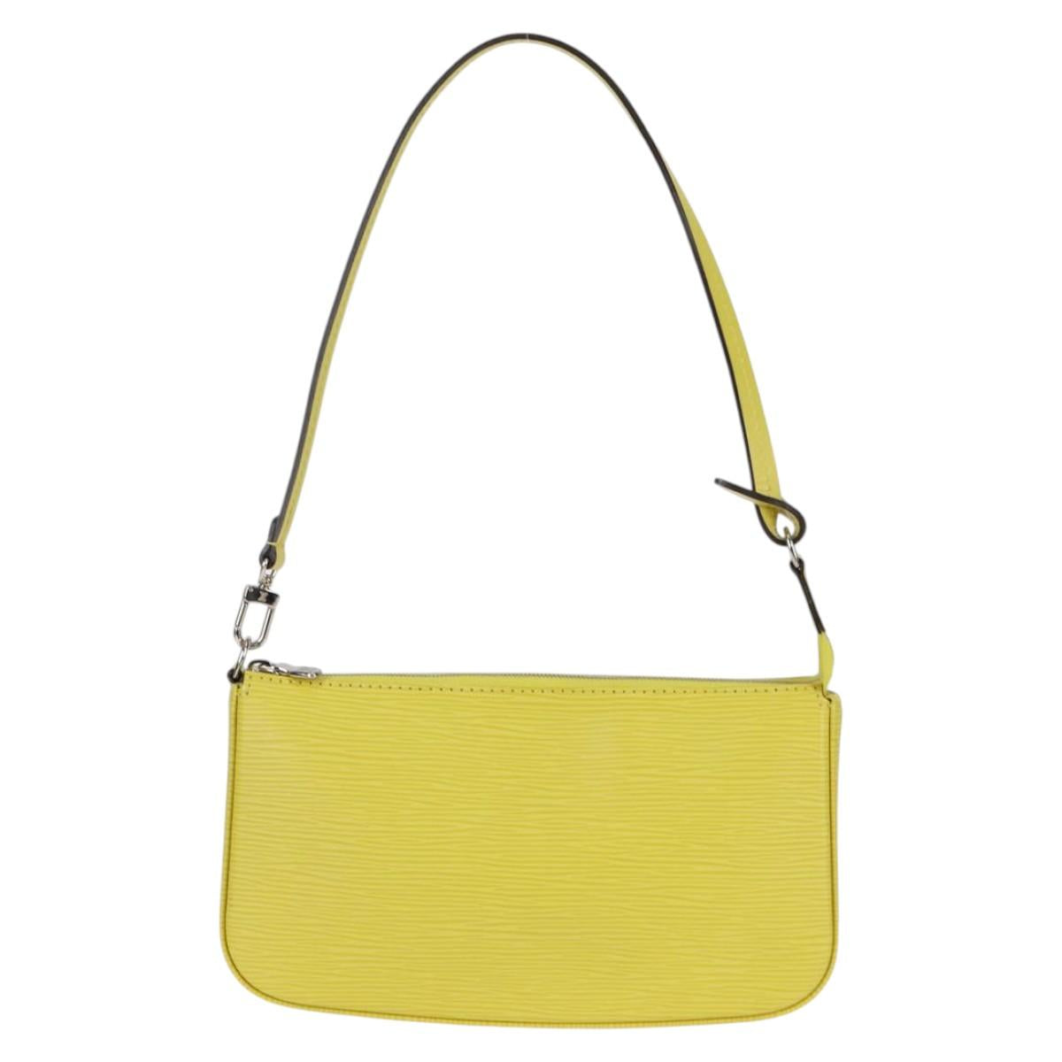 Louis Vuitton Pochette Accessoire, Yellow, Leather, clutch