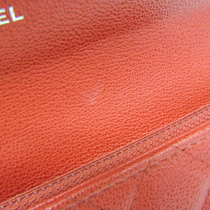 Chanel CC Box Gusset Flap Quilted Calfskin, Red, Leather, Wallet