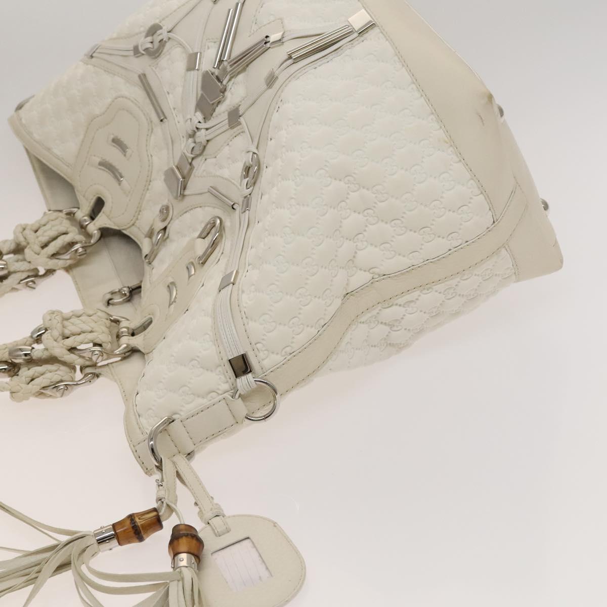 Gucci Horsebit, White, Leather, handbag
