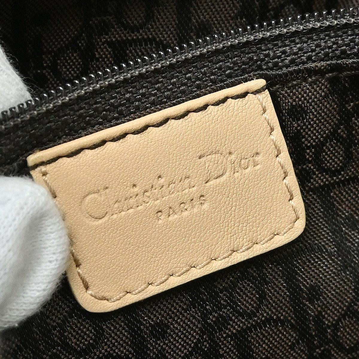 Christian Dior Admit It Suede, Beige, Suede, Shoulder Bag