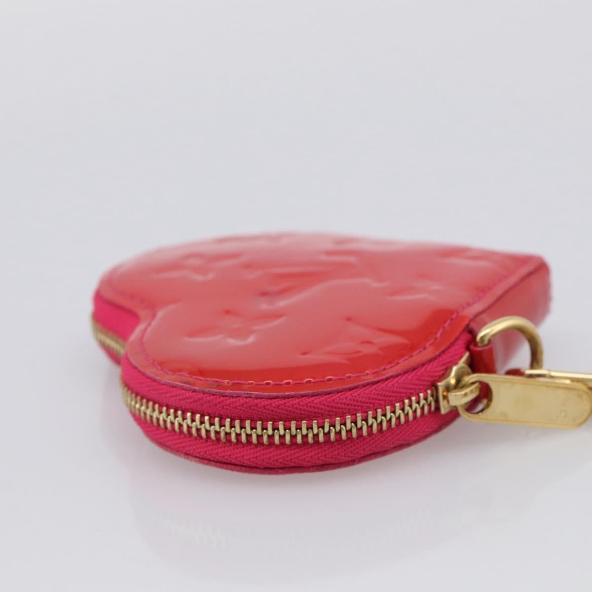 Louis Vuitton Heart Coin Purse Monogram Vernis, Pink, Patent Leather, Clutch
