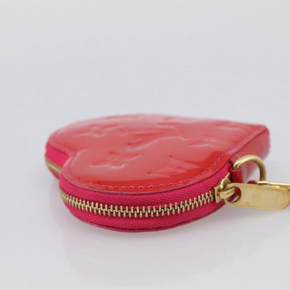 Louis Vuitton Heart Coin Purse Monogram Vernis, Pink, Patent Leather, Clutch
