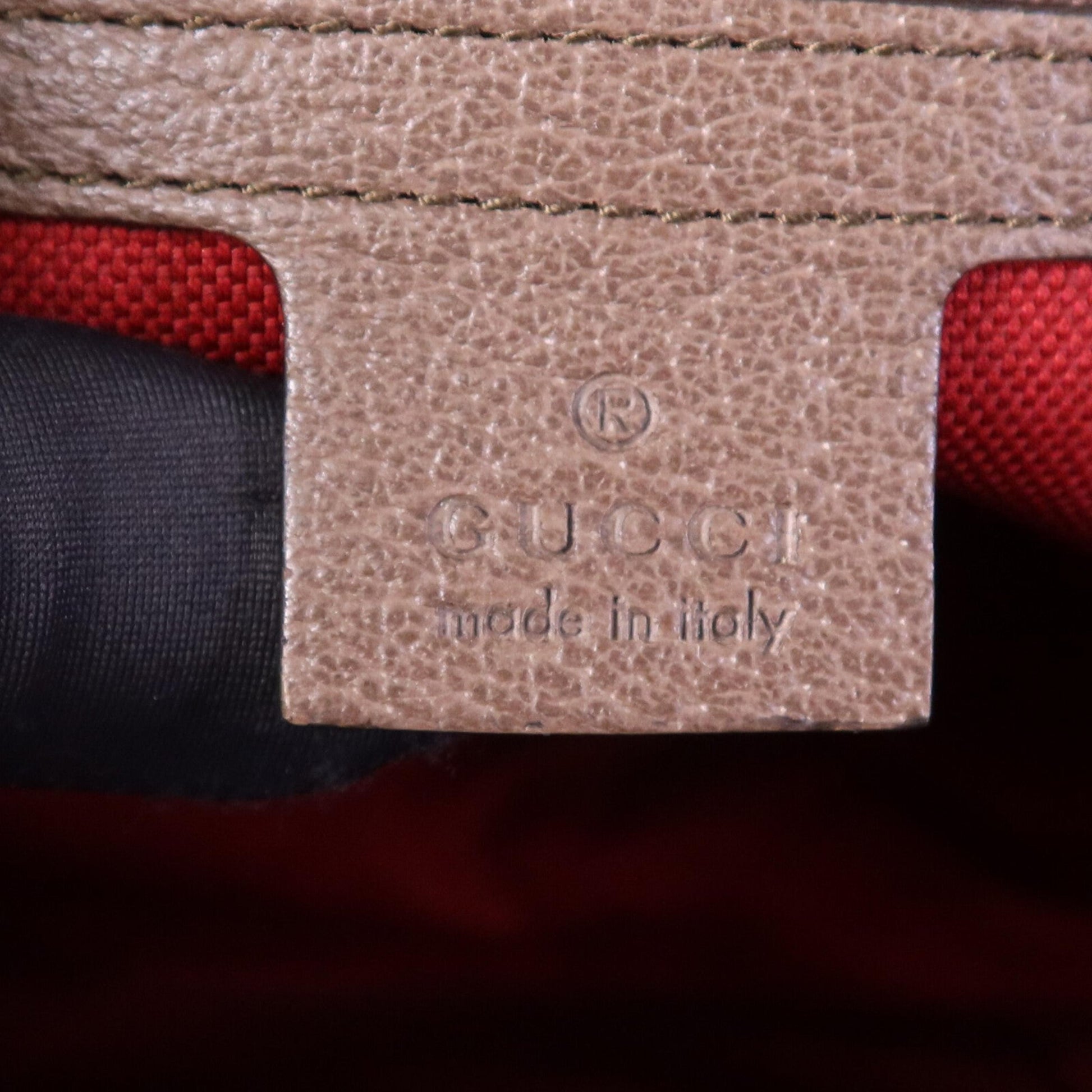 Gucci Belted Tote GG Coated Canvas, Beige, Canvas, Tote Bag