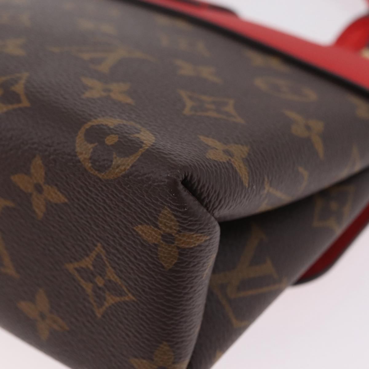 Louis Vuitton Locky Monogram Canvas with Leather, Red, Canvas, Handbag