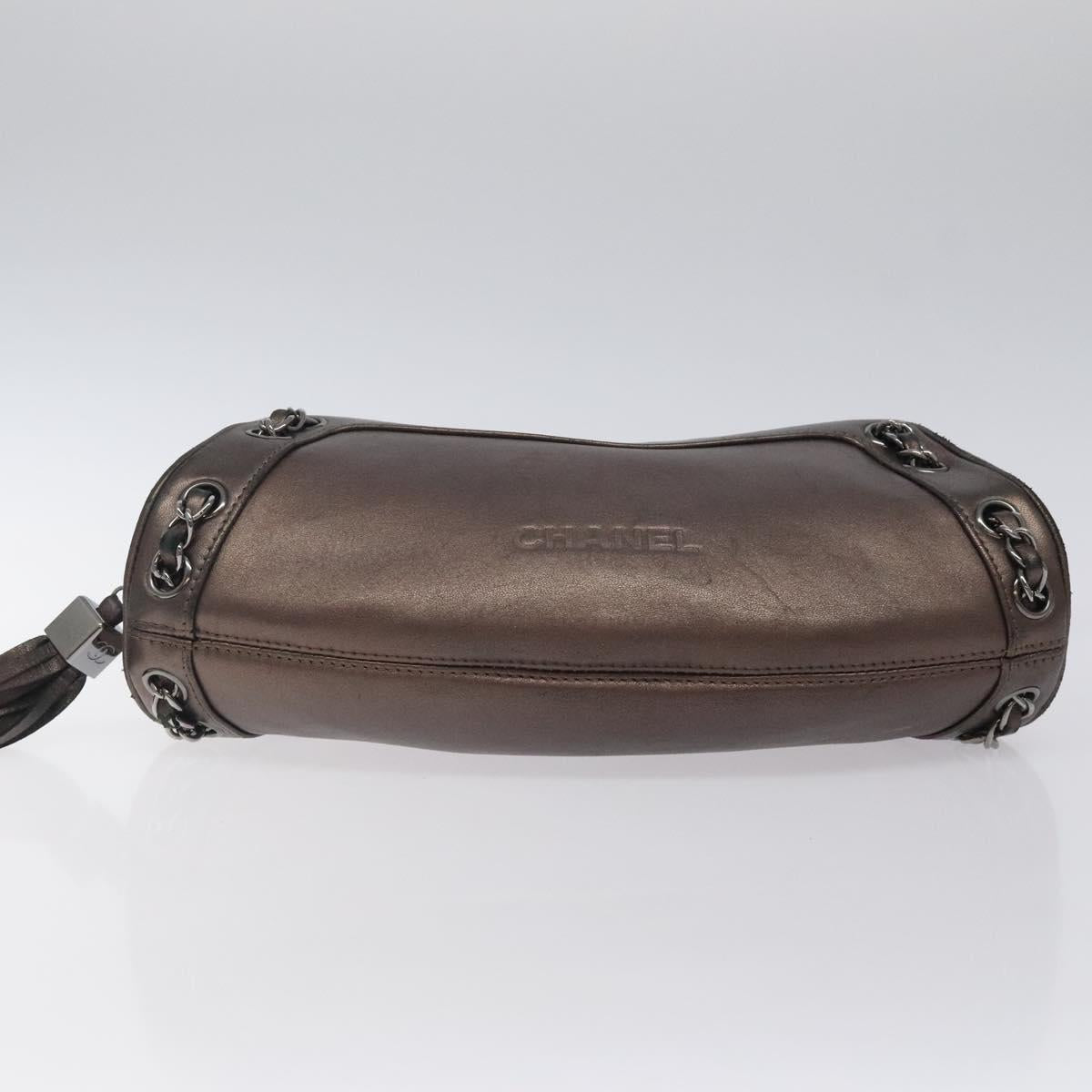 Chanel Tassel, Brown, Leather, shoulder