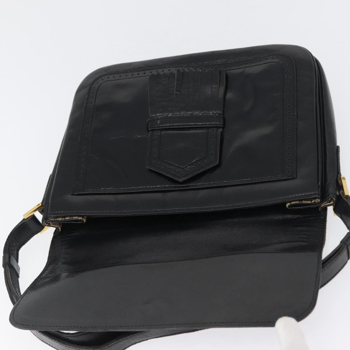 Saint Laurent Vintage Leather, Black, Leather, Shoulder Bag