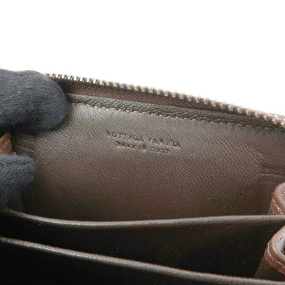 Bottega Veneta Zip Coin Purse Intrecciato Nappa, Brown, Leather, Clutch